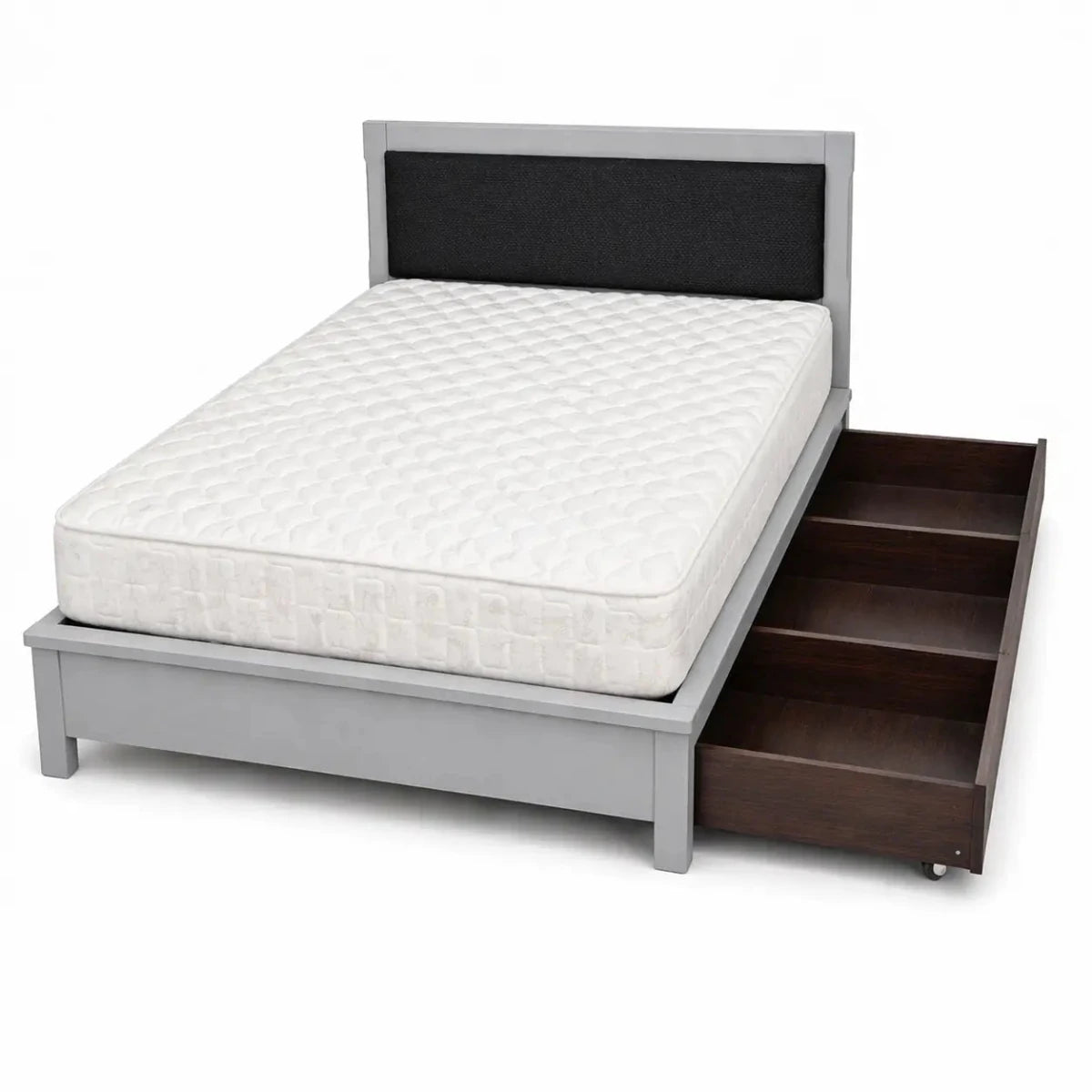 Queen Bedroom Set (Light Grey & Charcoal) – used 8 months - Al Thahani Furniture