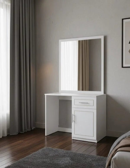 Queen Bedroom Set | Premium White & 4 Door Wardrobe, Brand New, AFT Pentair Series,160x200cm - althahanifurniture