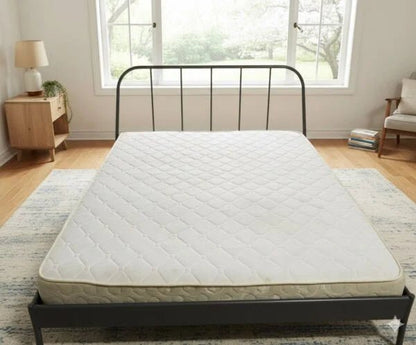 Queen Metal Bed Frame with Brand New Mattress | Grey Powder‑Coated | 160×200 cm | 15 cm Mattress - althahanifurniture