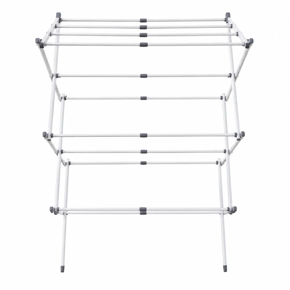 Relaxdays Foldable Clothes Drying Rack | White Metal, Extendable Side Panels - used 3 months - Al Thahani Furniture
