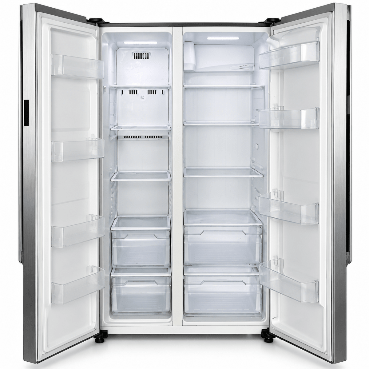 Samsung Side-by-Side Double Door Refrigerator & Freezer – Glossy Black - Al Thahani Furniture