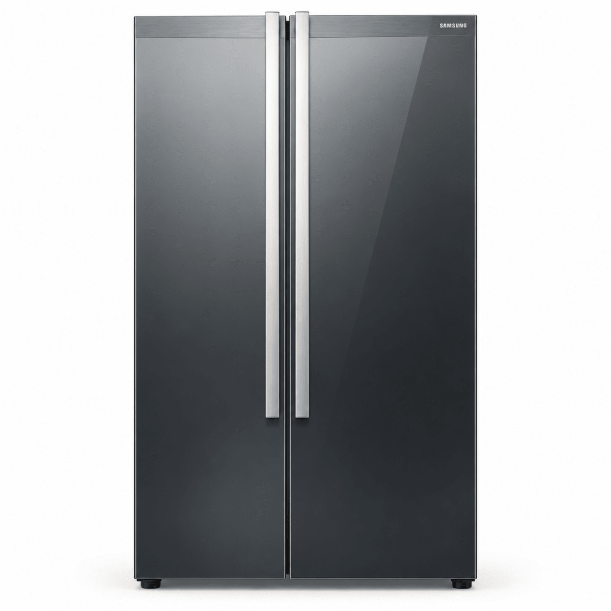 Samsung Side-by-Side Double Door Refrigerator & Freezer – Glossy Black - Al Thahani Furniture