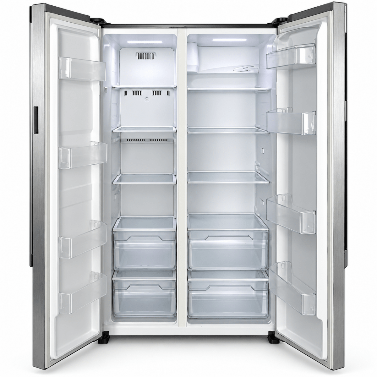 Samsung Side-by-Side Double Door Refrigerator & Freezer – Glossy Black - Al Thahani Furniture