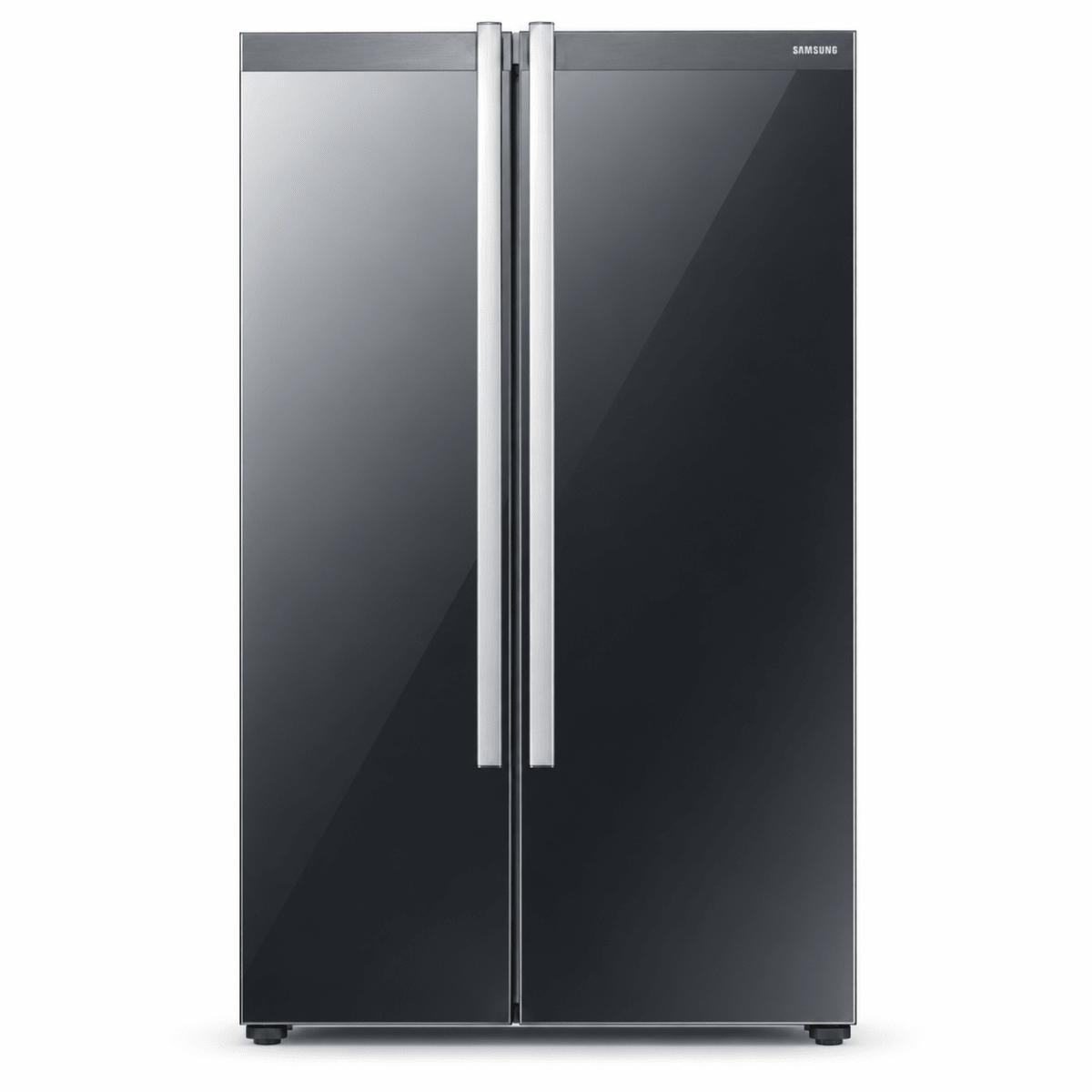 Samsung Side-by-Side Double Door Refrigerator & Freezer – Glossy Black - Al Thahani Furniture