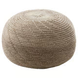 IKEA SANDARED Pouffe | Beige, 45 cm Diameter, Removable Knitted Cover - used 2 months