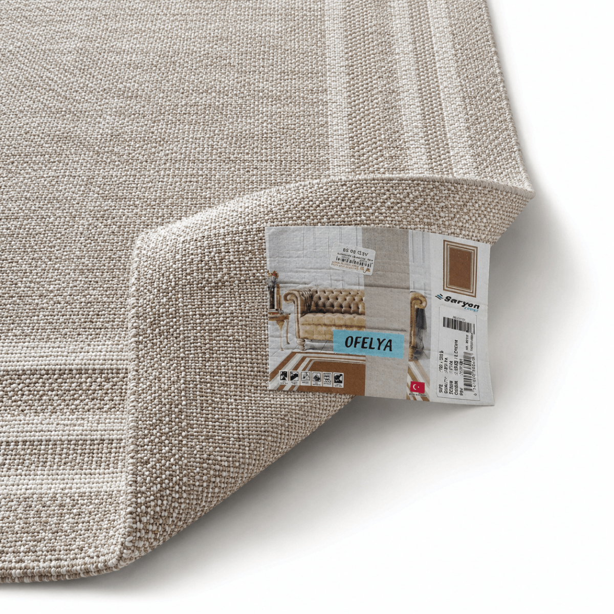 Saryon Carpets OFELYA Textured Area Rug | Beige / Cream | 200 × 300 cm - Al Thahani Furniture