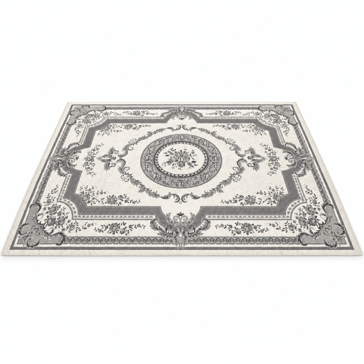 Saryon New Shiraz N577A 300 × 400 cm Turkish Carpet – Cream & Grey - Al Thahani Furniture