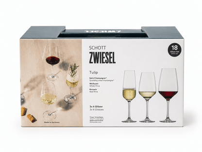 Schott Zwiesel Tulip Crystal Wine Glass Set – 18 Pieces | Made in Germany - Al Thahani Furniture