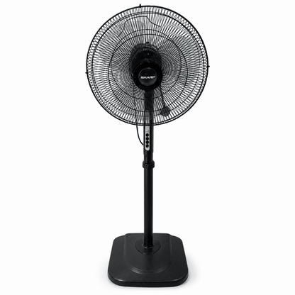 SHARP 40 cm Pedestal Fan with 3 Speeds – Dark Grey – PJS169-GY - Al Thahani Furniture