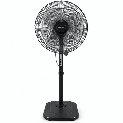 SHARP 40 cm Pedestal Fan with 3 Speeds – Dark Grey – PJS169-GY - Al Thahani Furniture