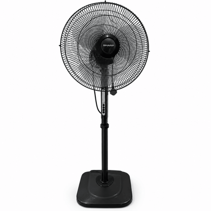 SHARP 40 cm Pedestal Fan with 3 Speeds – Dark Grey – PJS169-GY - Al Thahani Furniture