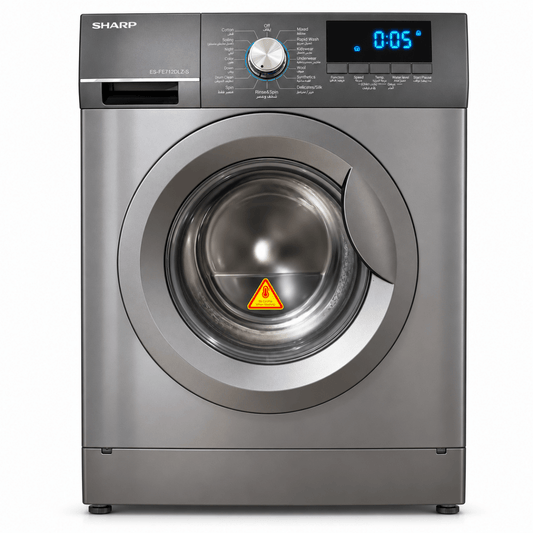 Sharp 7kg Front Load Washing Machine – 1200 RPM – Metallic Grey – ES-FE712DLZ-S - Al Thahani Furniture
