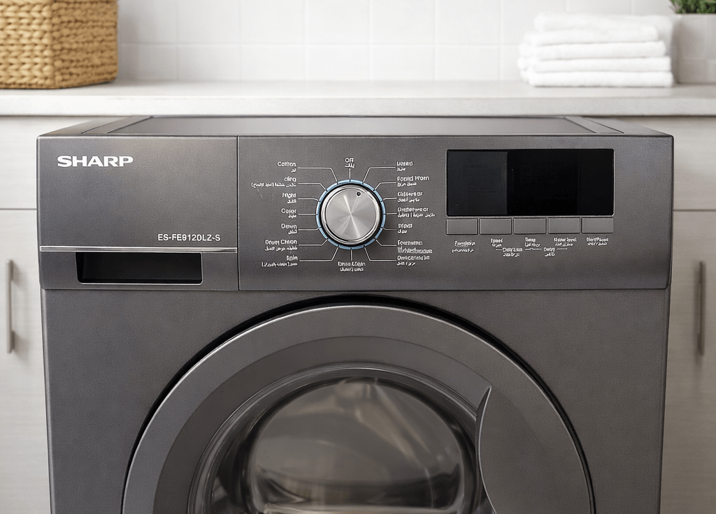Sharp Front Load Washing Machine – 9kg Capacity – 16 Wash Programs – Quick Wash - althahanifurniture