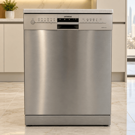 Siemens ecoExclusiv Freestanding Dishwasher with varioSpeed – Stainless Steel – 60 cm - Al Thahani Furniture