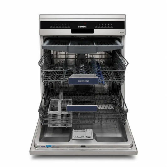 Siemens iQ300 Freestanding Dishwasher | SN23HI65MM, 14 Place Settings, Brushed Steel - used 7 months - Al Thahani Furniture