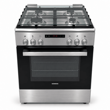 Siemens iQ300 HX8P3AE50M 60cm 4-Burner Gas & Electric Cooker – Stainless Steel - Al Thahani Furniture