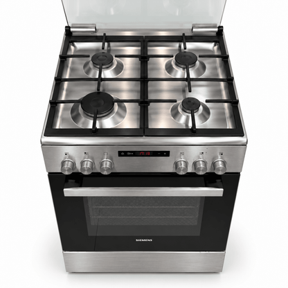 Siemens iQ300 HX8P3AE50M 60cm 4-Burner Gas & Electric Cooker – Stainless Steel - Al Thahani Furniture