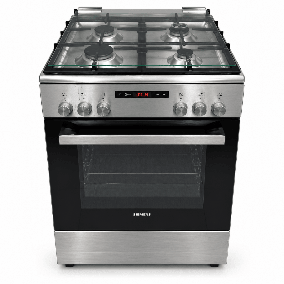 Siemens iQ300 HX8P3AE50M 60cm 4-Burner Gas & Electric Cooker – Stainless Steel - Al Thahani Furniture