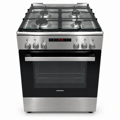 Siemens iQ300 HX8P3AE50M 60cm 4-Burner Gas & Electric Cooker – Stainless Steel - Al Thahani Furniture