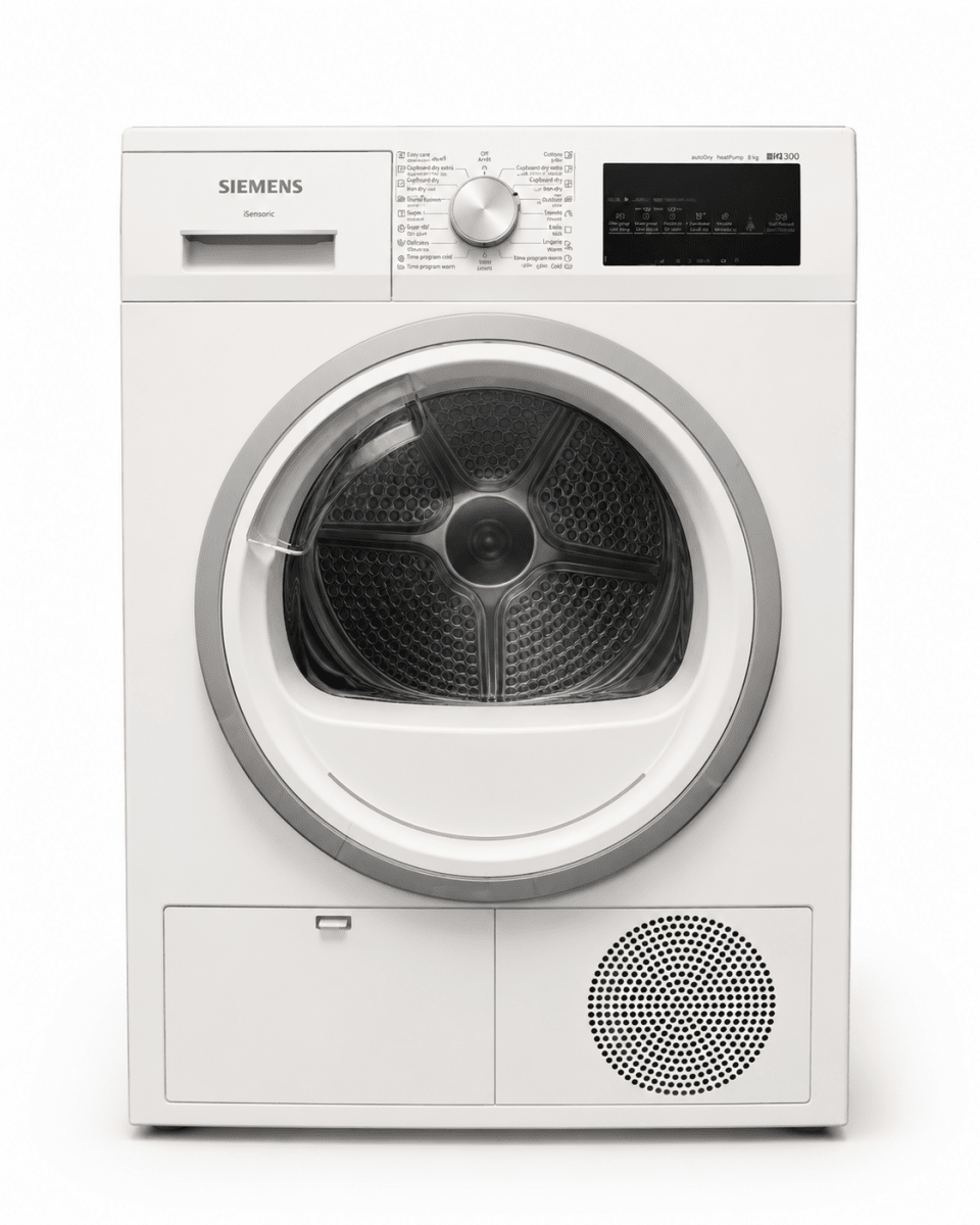 Siemens iQ300 WT45H212GC 8kg Heat-Pump Tumble Dryer with AutoDry – White - Al Thahani Furniture