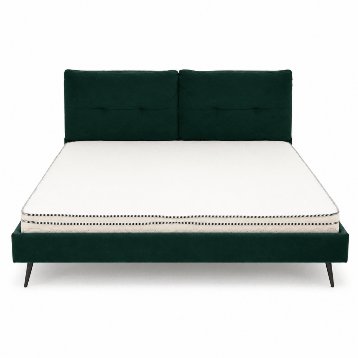 Silentnight Lyon Green Upholstered King Bed with Mattress – 180 × 200 cm - Al Thahani Furniture