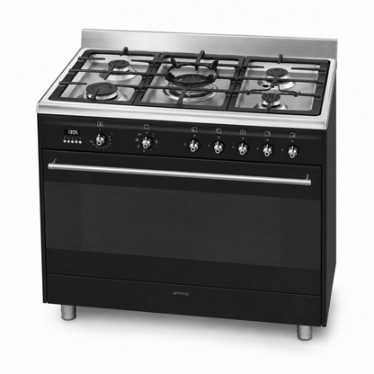 Smeg SSA91MAA9 90cm 5-Burner Dual-Fuel Cooker – Anthracite – 115L Oven - Al Thahani Furniture