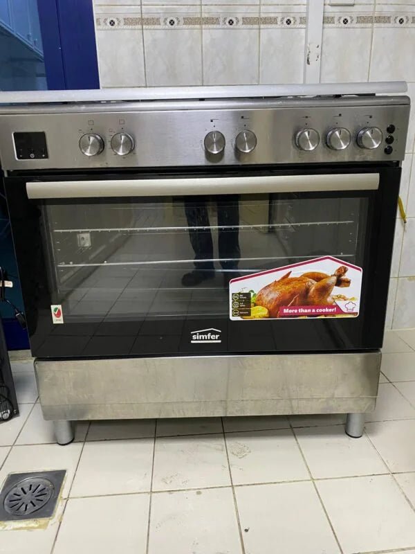 Smifer 90cm Freestanding Gas Cooker | 5 High - Efficiency Burners | Convection Gas Oven - althahanifurniture
