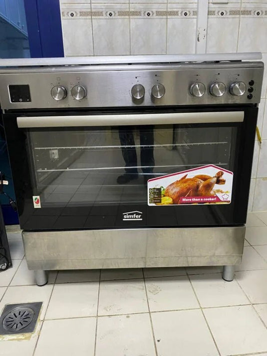 Smifer 90cm Freestanding Gas Cooker | 5 High - Efficiency Burners | Convection Gas Oven - althahanifurniture