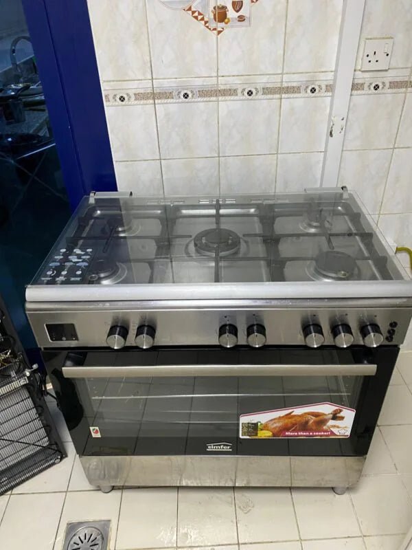 Smifer 90cm Freestanding Gas Cooker | 5 High - Efficiency Burners | Convection Gas Oven - althahanifurniture