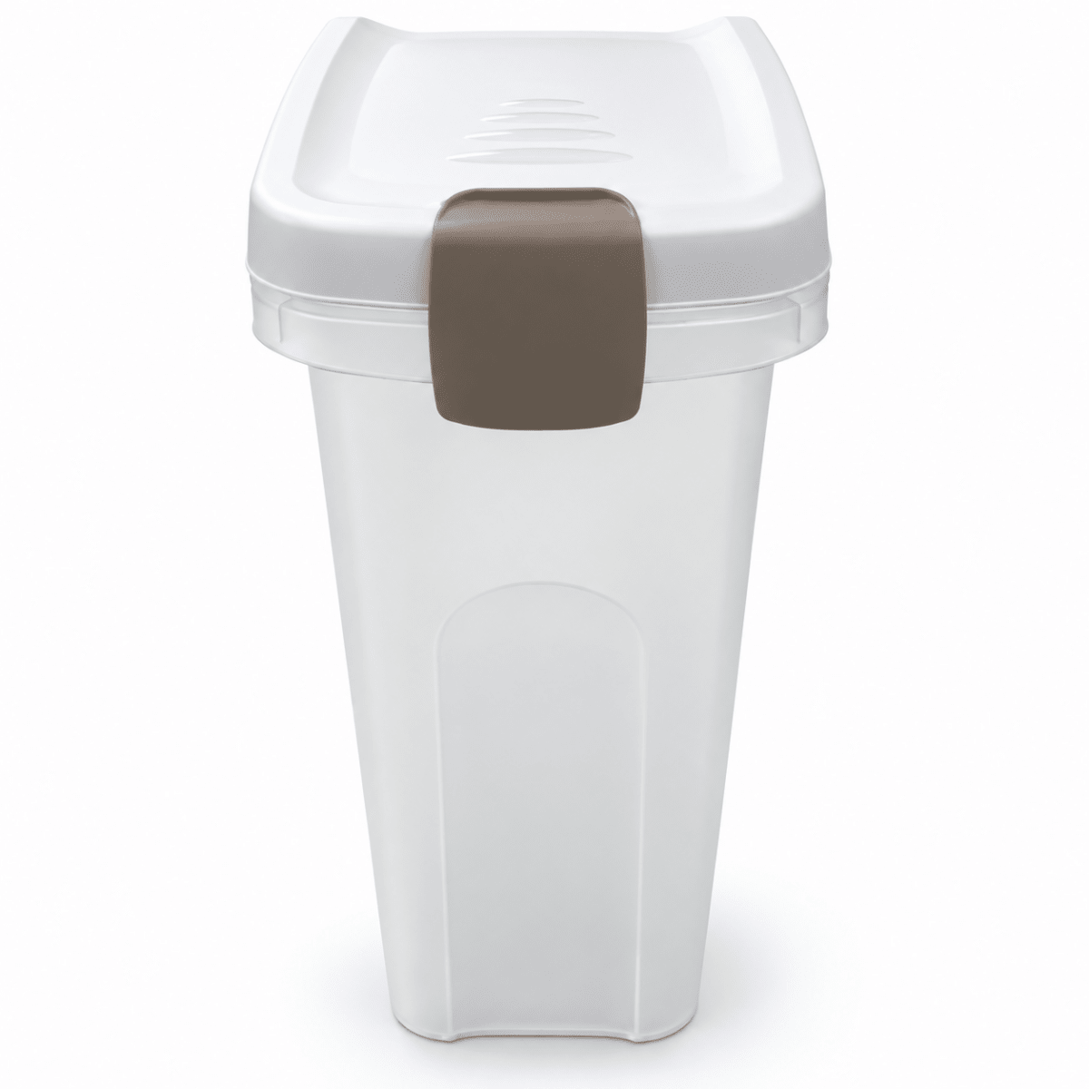 Stefanplast 40L Airtight Pet Food Storage Container with Wheels – Transparent & White - Al Thahani Furniture