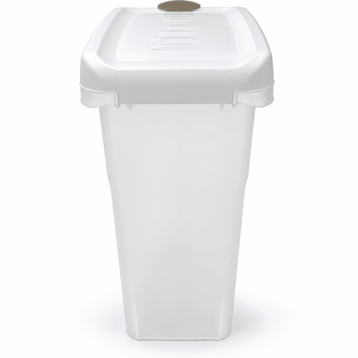 Stefanplast 40L Airtight Pet Food Storage Container with Wheels – Transparent & White - Al Thahani Furniture