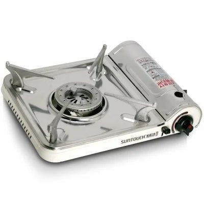 Suntouch Portable Gas Stove | Butane Fuel | Auto‑Ignition & Windshield - althahanifurniture
