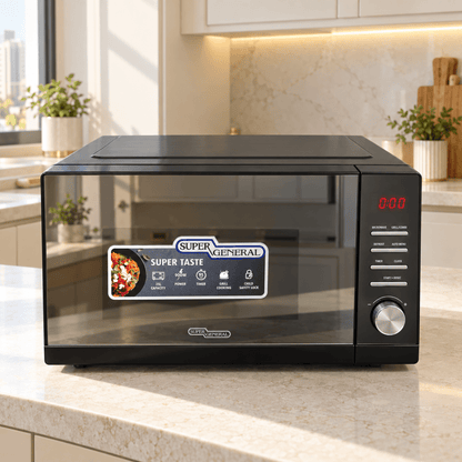 Super General SGMM926NHM 25L Microwave Oven with Grill – 900W – Black - Al Thahani Furniture