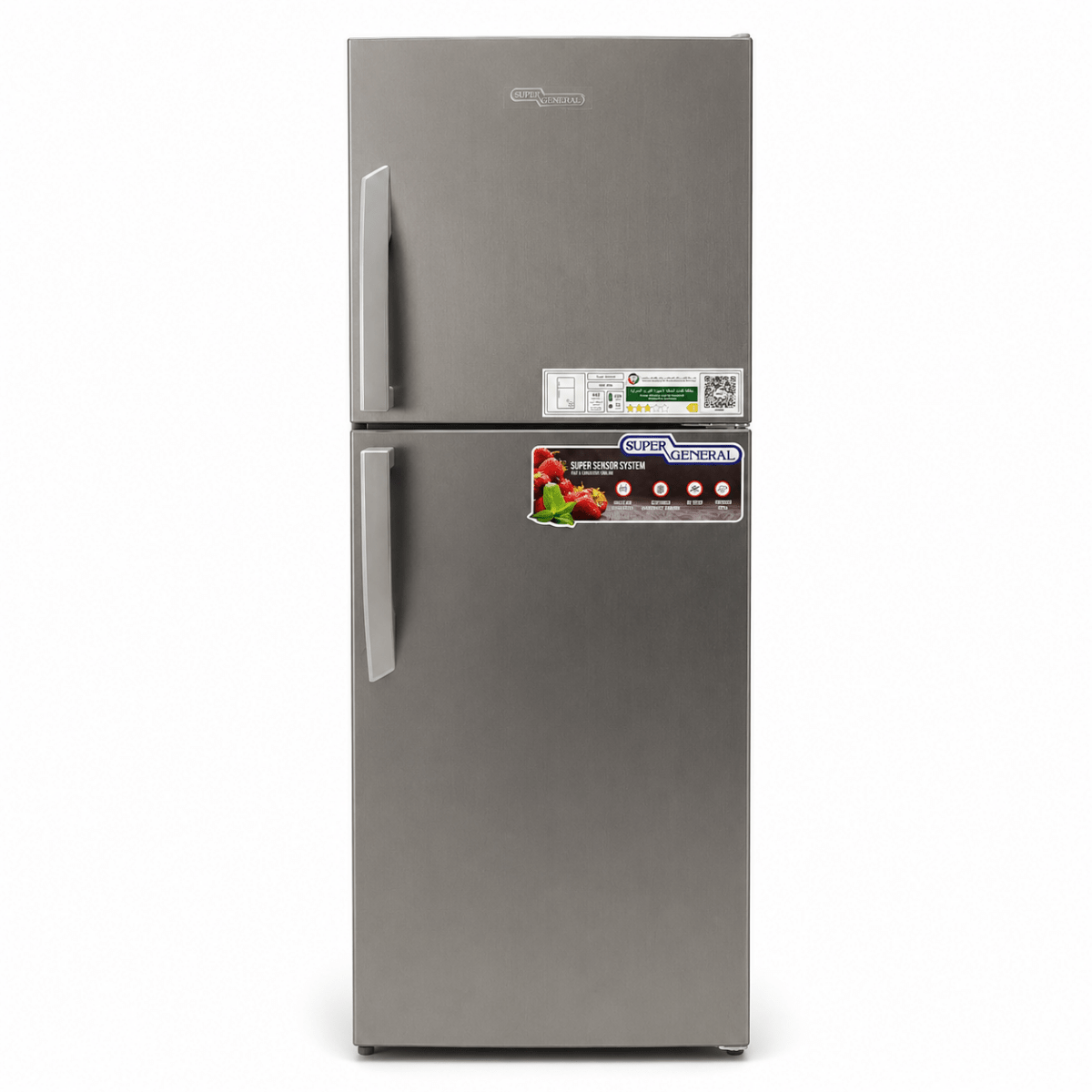 Super General SGR360N Top-Mount No-Frost Refrigerator | 360L Gross | Silver - Al Thahani Furniture