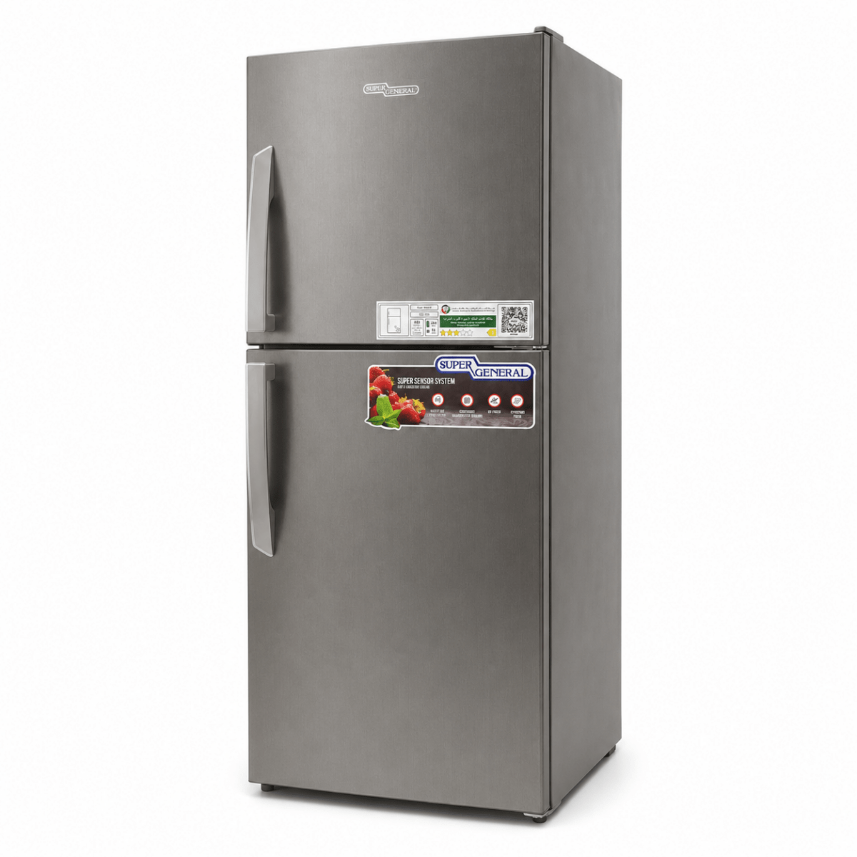 Super General SGR360N Top-Mount No-Frost Refrigerator | 360L Gross | Silver - Al Thahani Furniture