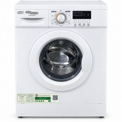 Super General SGW6100NLED 6kg Front Load Washing Machine – White - Al Thahani Furniture