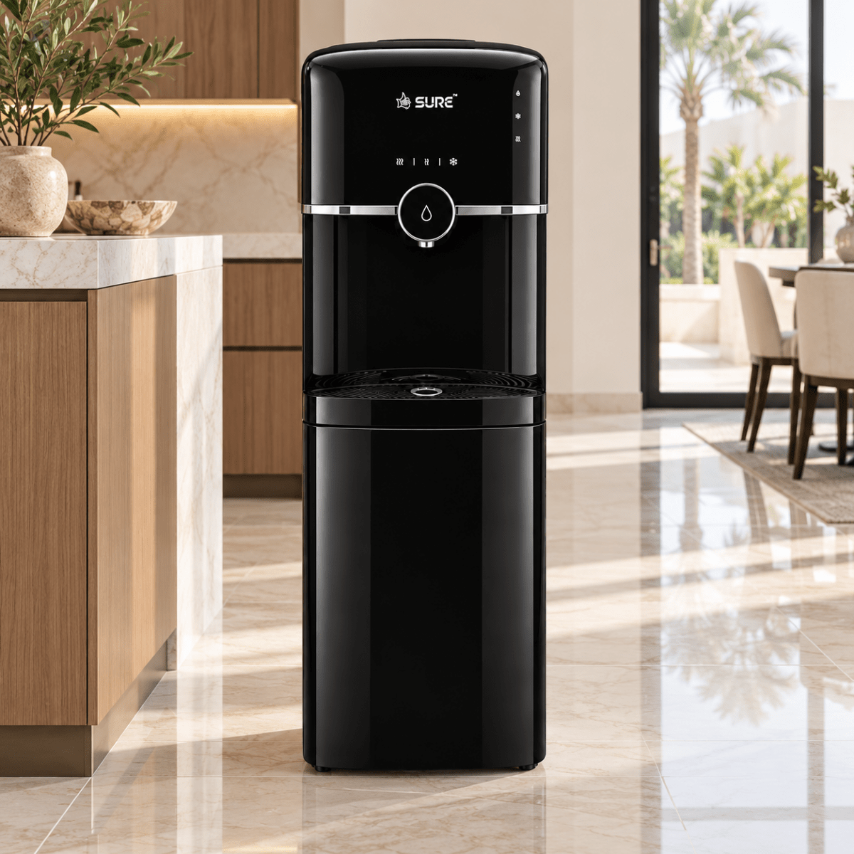 SURE SBL70 Bottom-Loading Hot, Cold & Normal Water Dispenser – Black - Al Thahani Furniture