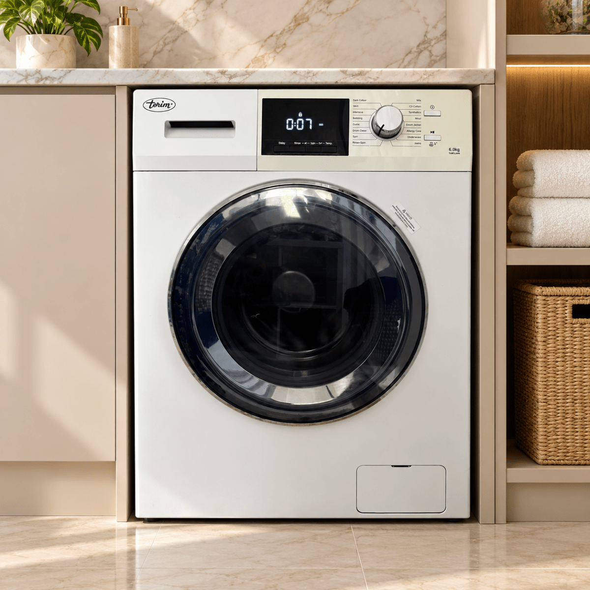 Terim TERFL6900 6kg Front Load Washing Machine – White - Al Thahani Furniture