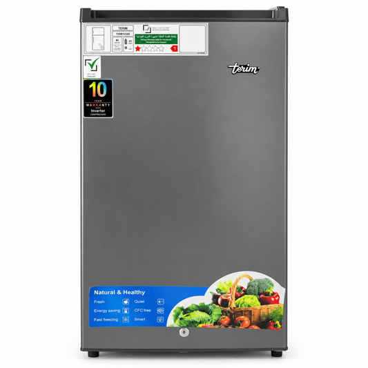 Terim TERR120SS 120L Single Door Refrigerator with Chiller – Dark Grey - Al Thahani Furniture