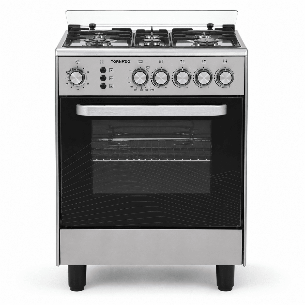 Tornado 4-Burner Freestanding Gas Cooker with Oven &amp; Grill – 60 × 60 cm - Al Thahani Furniture