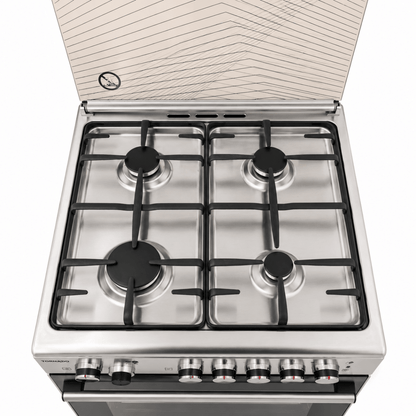 Tornado 4-Burner Freestanding Gas Cooker with Oven &amp; Grill – 60 × 60 cm - Al Thahani Furniture