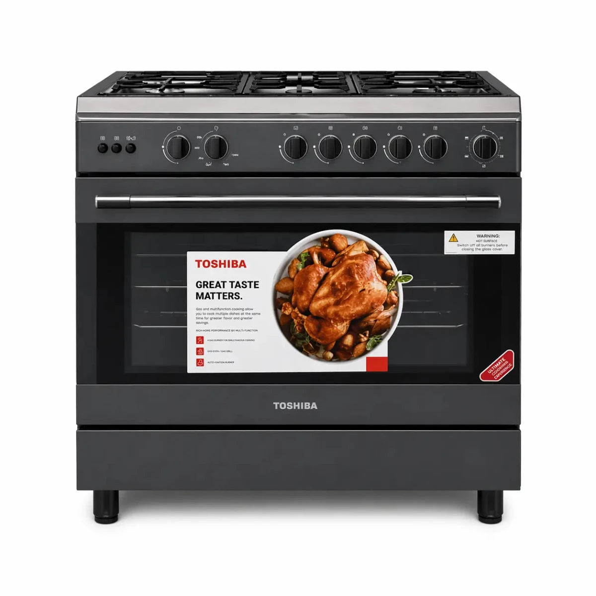 Toshiba 90 cm Freestanding Gas Cooker – used 10 months - althahanifurniture