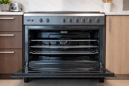 Toshiba 90cm Freestanding Gas Cooker | 5 Sabaf Burners | Large Fan Oven - althahanifurniture