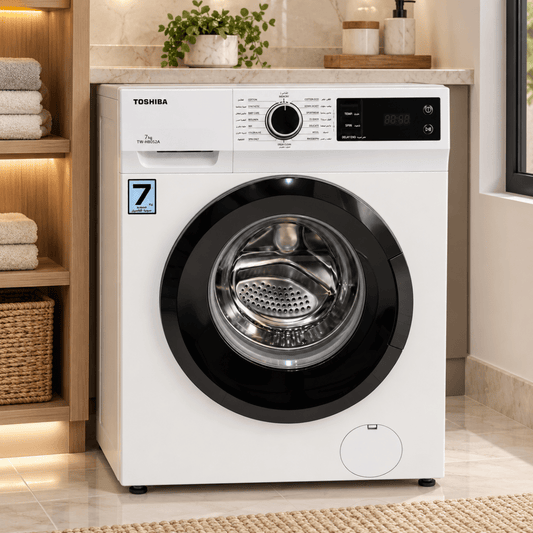 Toshiba TW-H80S2A 7kg Front Load Washing Machine – 1200 RPM – White - Al Thahani Furniture
