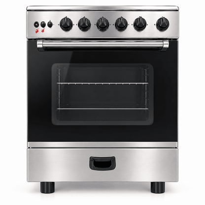 Unionaire C6060 60 × 60 cm 4-Burner Gas Cooker with Oven & Grill – Stainless Steel - Al Thahani Furniture