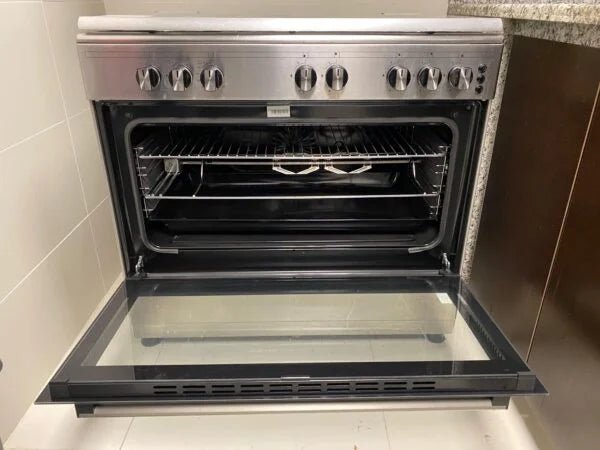 Veneto 90×60cm Freestanding Gas Cooker | Closed - Door Grilling & Oven Fan - althahanifurniture