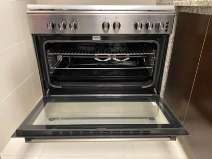 Veneto 90×60cm Freestanding Gas Cooker | Closed - Door Grilling & Oven Fan - althahanifurniture