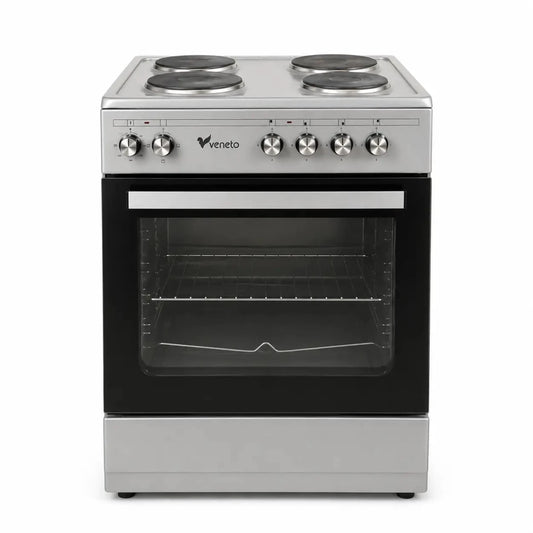 Veneto VE66 60x60 cm Electric Cooker | 4 Hot Plates, 65L Oven - used 8 months - Al Thahani Furniture