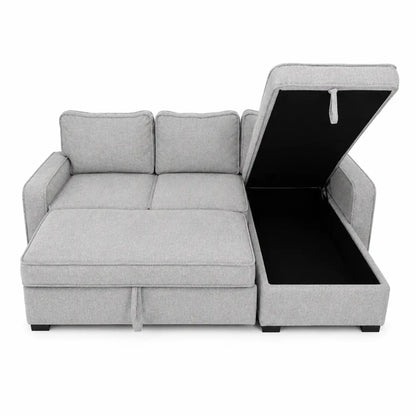 Venice Next 3-Seater Reversible Corner Sofa Bed with Storage | Easy Clean Fabric - used 8 months - Al Thahani Furniture