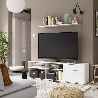 IKEA VIHALS TV Bench | White, 176.3x37x50 cm